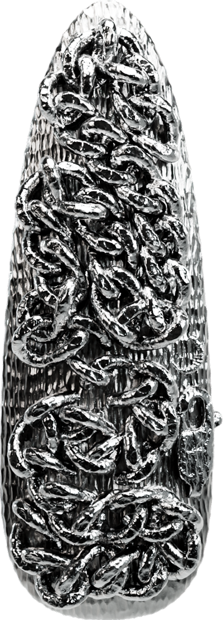 Chain nail jewelry piece - view 1